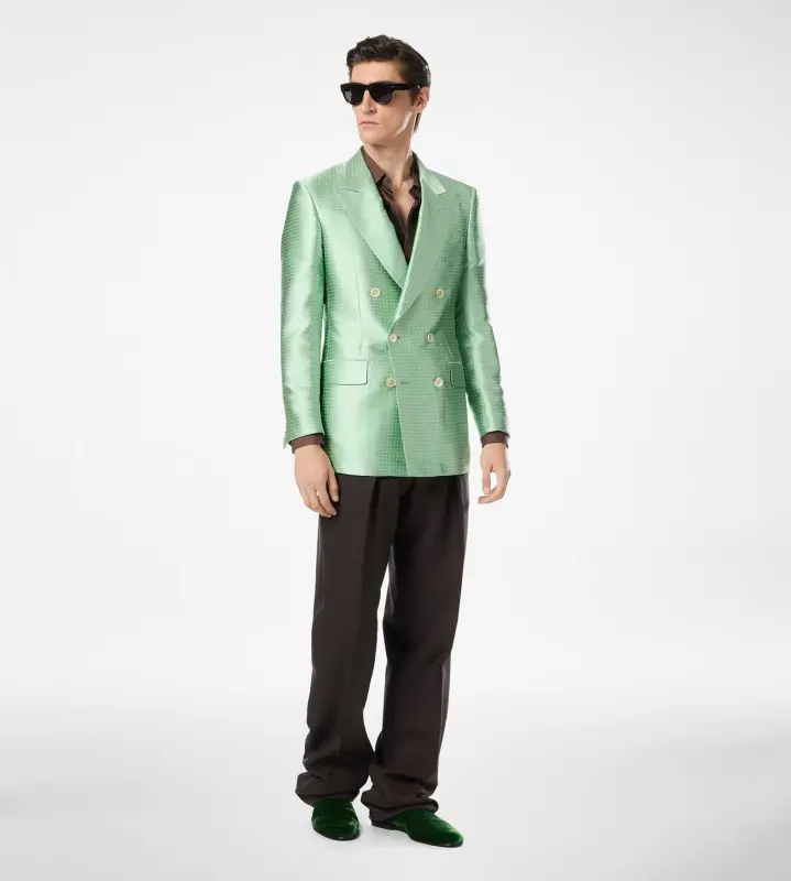 DUCHESSE POLKA DOT JAQUARD JACKET AQUAMARINE online